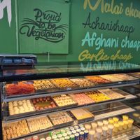 Counter with sweets that sadly aren't vegan at Sahib E Swad - Clayton in Clayton