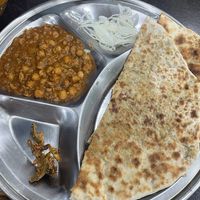 chickpeas nom nom and yummy potato roti thing at Sahib E Swad - Clayton in Clayton