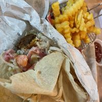 Falafel and fries  at Ya Beirout in Merida