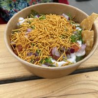 Samosa chaat   at Purple Rabbit Food Truck in Ascot Vale