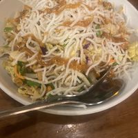 Thai crunch salad (sub meat for extra avocados for free)   at California Pizza Kitchen in Guam