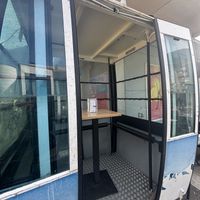 You can sit in an old bubble   at Les 3 Vallées Cafe in Moutiers