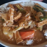 Tofu and veg massaman curry with jasmine rice at Siam Supreme in Newcastle Upon Tyne