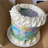 Vanilla Lavender cake  at Happy Chicks Bakery in Cincinnati