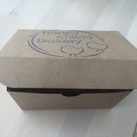 Carry-out container for quiche at Happy Chicks Bakery in Cincinnati