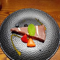 Vegan chocolate and coconut tart at Maneki in Dublin