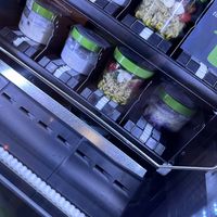 Overnight oatmeal with chia seeds, fresh fruit and granolaa  at DFW - Farmer's Fridge in Dallas