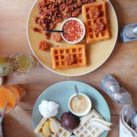 Vegane Waffeln at Fellfreunde Unser Hundecafe in Berlin
