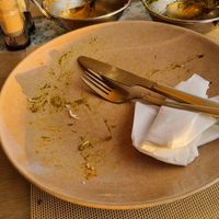 After the meal - nothing left over! at Chef Guru - Indian Cuisine  in Funchal