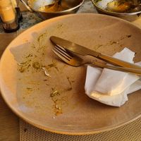 After the meal - nothing left over! at Chef Guru - Indian Cuisine  in Funchal