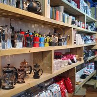 Coffee merch #Veganuary at Doppio Coffee Warehouse Kentish Town in North West London