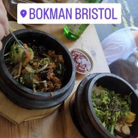 Kimchi fried rice and bibimbap at Bokman in Bristol