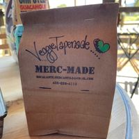 Veggie tapenade sandwich - made vegan for us at Escalante Mercantile and Natural Grocery in Escalante