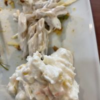 Vegan Mac n cheese and vegan potato salad (full portion not shown)    at Island Vybz Cuisine in Phillipsburg