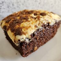 Vegan biscoff cake at Lucky Cat Boba in Middlesbrough