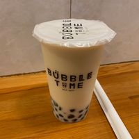 Original Milk Tea with Oat Milk and Boba at Bubble Time - Baixa Chiado in Lisbon