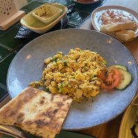 Eggs with mushroom and onion  at Naane in Bielefeld