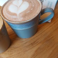 Vegan hot chocolate (coconut-milk) at Tijm-Coffeehouse & Dinnerbar in Utrecht