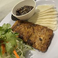 Tofu sticks that you assemble in little pancakes  at Zen Xin Vegetarian in Penang