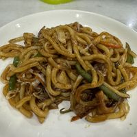 Stir fried udon noodles  at Zen Xin Vegetarian in Penang