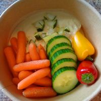 Dill Pickle Hummus Plate at Rabbit Food in Painesville