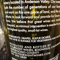   at Foursight Wines in Boonville