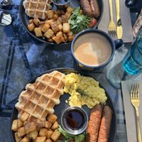 Two times the delicious vegan breakfast  at Craffles in Vancouver