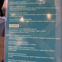 Vegan options   at Craffles in Vancouver