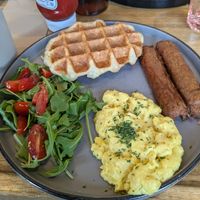 Amazing vegan breakfast at Craffles in Vancouver