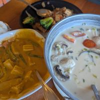 Red curry, Tom Kha Soup, Pad See Ew (All vegan) at Tamarind Thai Cuisine in Camarillo