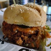 Delicious crunchy bang bang chikin burger at WILD in Metro Manila