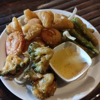 Tempura veg at The Hut Cafe in Koh Samui