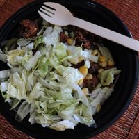 Vegan mushroom rice and beans bowl  #Veganuary at California Burrito Mexican Grill @ JP Nagar in Karnataka