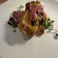 Polenta cake (on the daily specials menu)  at Sweet Grass Grill in Tarrytown