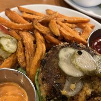 Sweet potato quinoa burger   at Sweet Grass Grill in Tarrytown