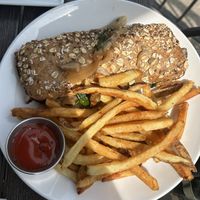 Mushroom cheesesteak sandwich  at Sweet Grass Grill in Tarrytown
