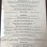 Brunch menu side 2 at Sweet Grass Grill in Tarrytown