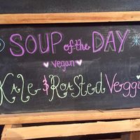 delicious vegan soups at Roots Organic Juice Cafe in Valparaiso