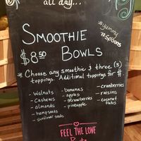 Smoothie Bowls! at Roots Organic Juice Cafe in Valparaiso