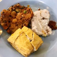 Yam cake, vegetables dough & tofu $2.50 at Hokkien Vegetarian 福建素食坊 in West Singapore