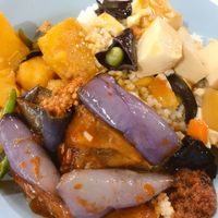 Rice with 3 choices of vegetables $2.80 at Hokkien Vegetarian 福建素食坊 in West Singapore