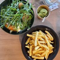 Falafel Kumpir, Fries and homemade Guacamole  at Farmers Fries in Busum