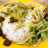 Rice with 3 choices of vegetables $2.90 at Heavens Grace Vegetarian Point 天恩素坊 in West Singapore