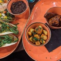 Bravas, plantain and jackfruit tacos at Fiesta de Cuba in Swindon