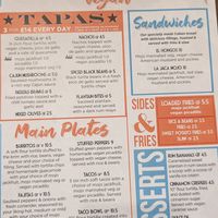 Vegan menu at Fiesta de Cuba in Swindon