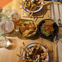 Tortilla soup. Chips and guacamole. at Gallo Santo in Barcelona