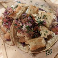 Tofu-fish tacos at Gallo Santo in Barcelona