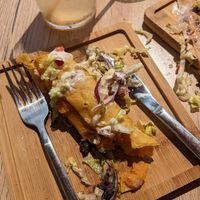 sweet potato flutes at Gallo Santo in Barcelona