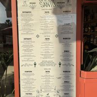 Menu  at Gallo Santo in Barcelona