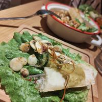 Ceviche en plato at Gallo Santo in Barcelona